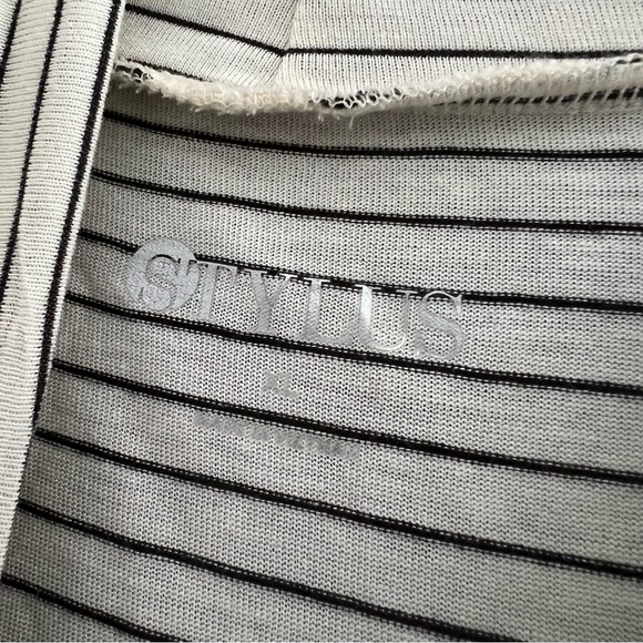 Stylus Mock Turtleneck Striped Mini Dress/Tunic - Picture 5 of 5